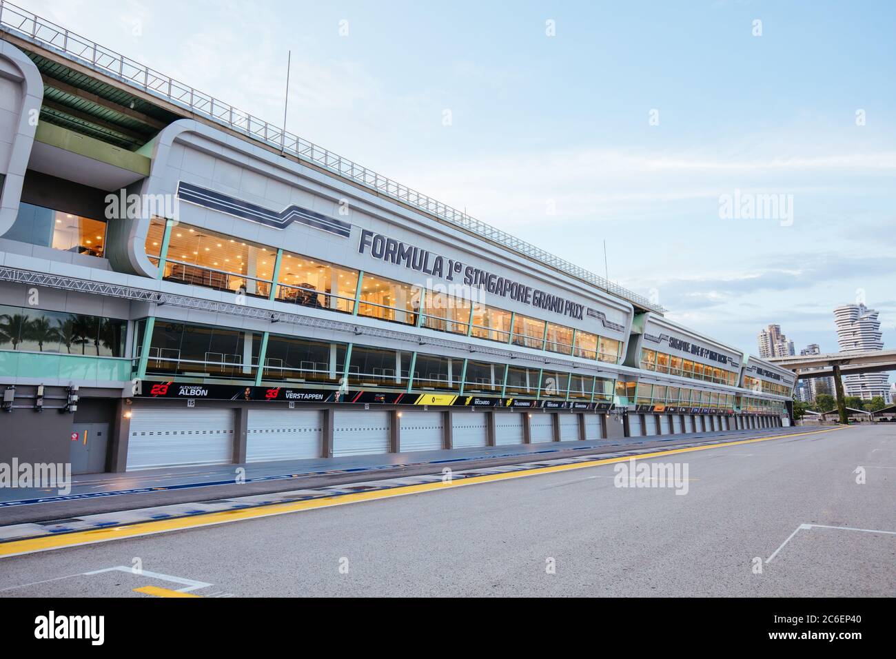 Grand Prix Circuit In Singapur Als Öffentliche Straßen Stockfoto