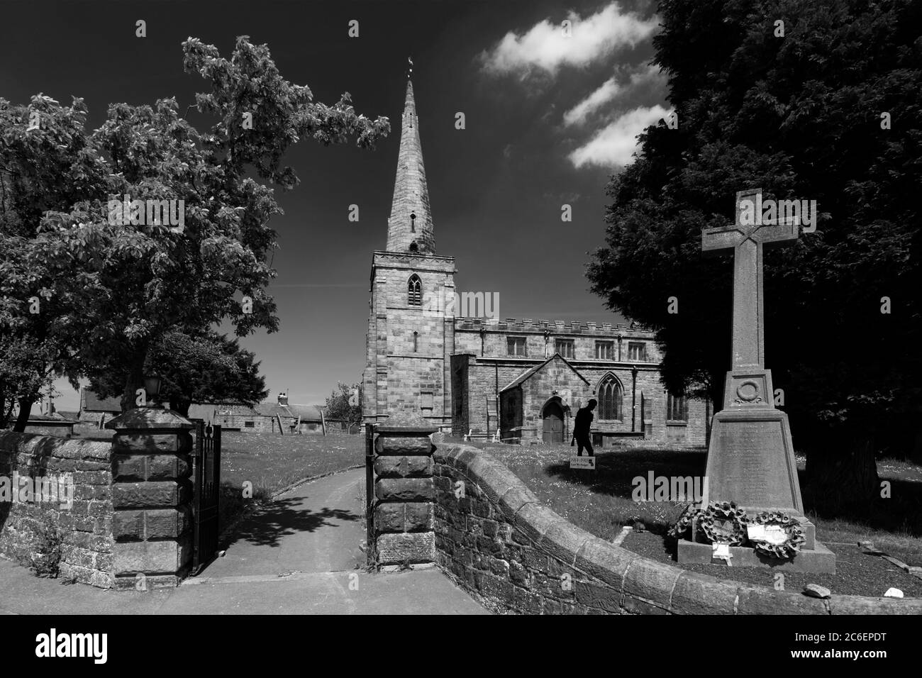 St Marys Kirche, Crich Stadt, Amber Valley, Derbyshire England Großbritannien Stockfoto