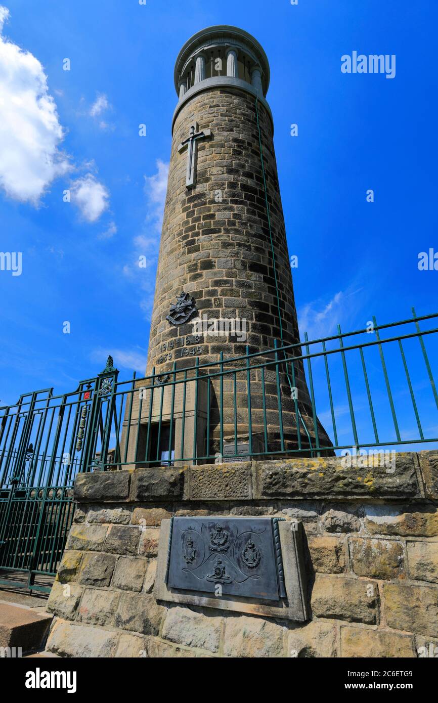 The Rich Stand war Memorial für das Sherwood Foresters Regiment, Crich Town, Amber Valley, Derbyshire England Stockfoto