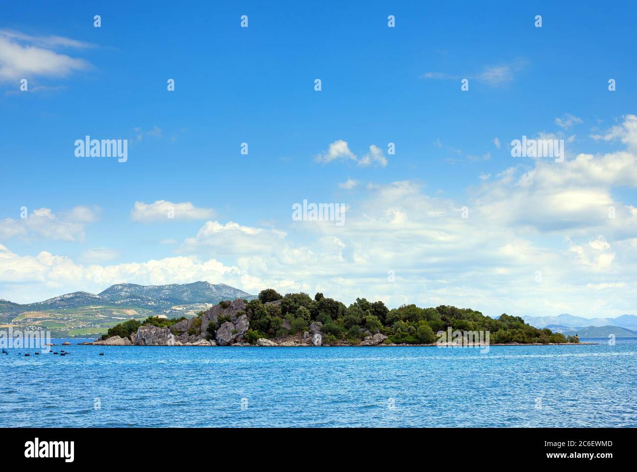 Ruhige Adriatische Landschaft, Kroatien Stockfoto