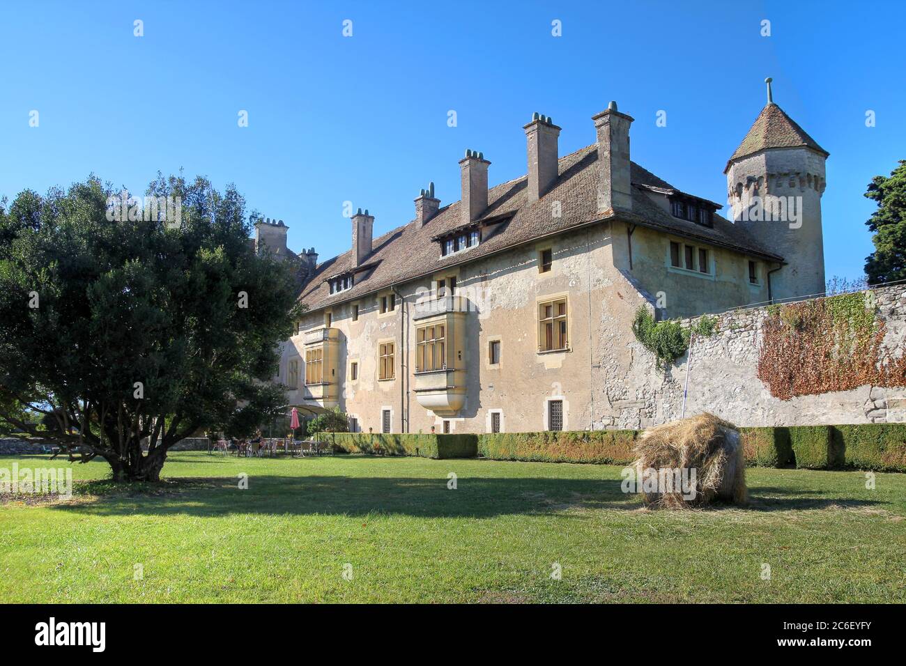 Chateau de Ripaille am Stadtrand von Thonon-les-bains am Ufer des Genfer Sees in Frankreich. Stockfoto