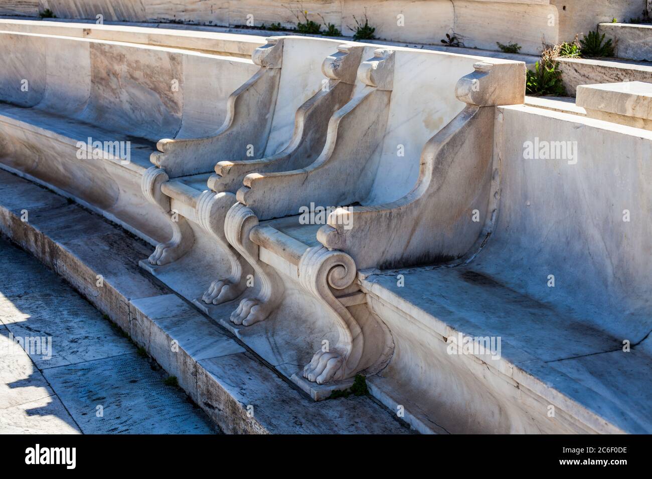 Olympisches Panathenaisches Stadion oder kallimarmarmaro in Athen - Detail Stockfoto