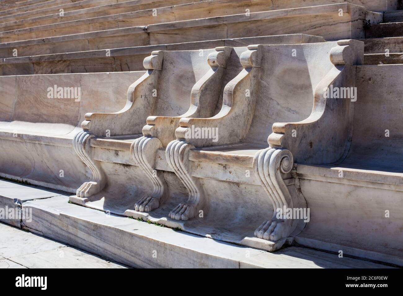 Olympisches Panathenaisches Stadion oder kallimarmarmaro in Athen - Detail Stockfoto