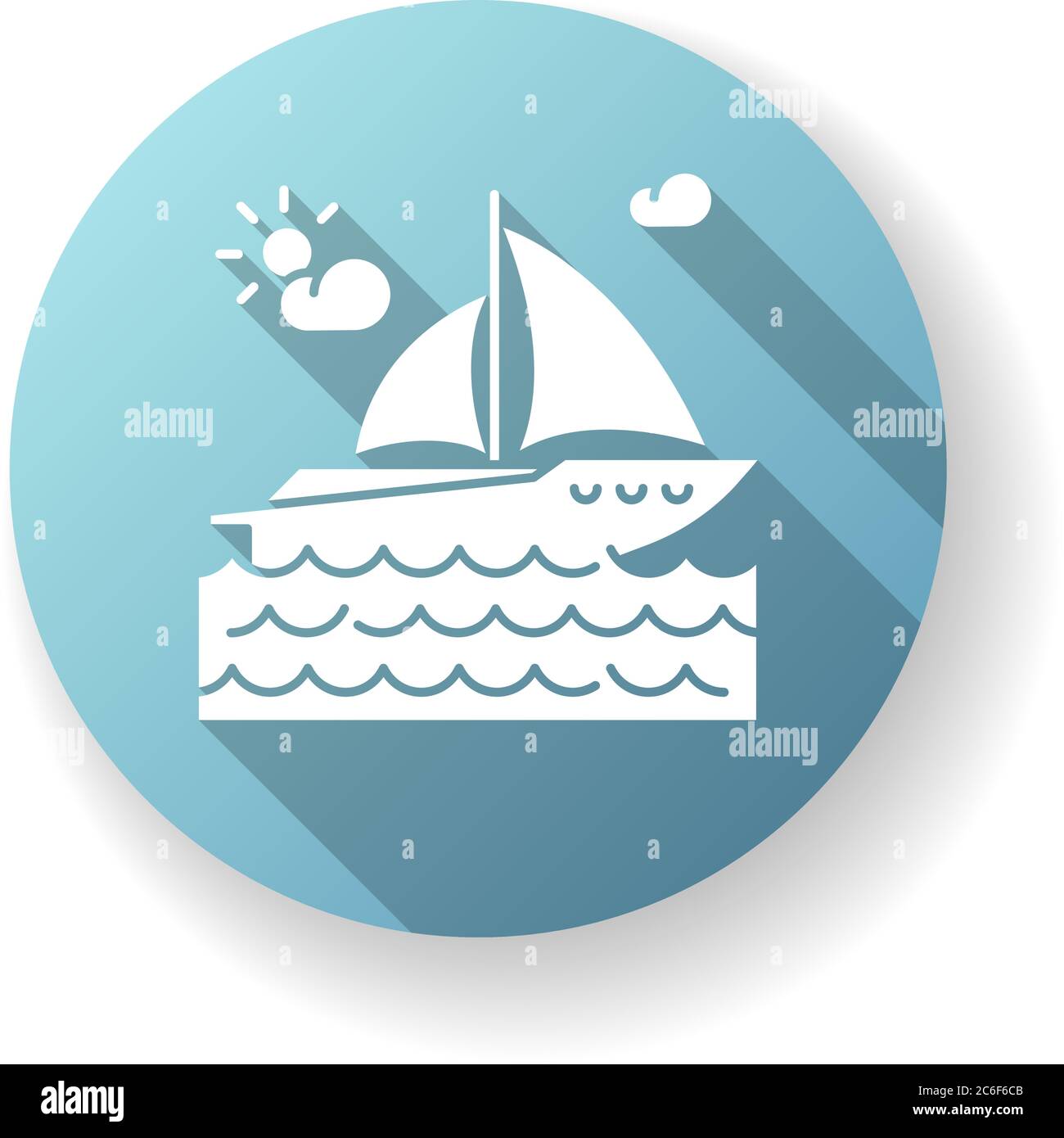 Yachting blau flaches Design lange Schatten Glyphe Symbol. Luxuriöse Erholung, nautischer Tourismus, Segelsport. Seetour, romantische Reise auf dem Ausflugsboot. Stock Vektor Yachting blau flaches Design lange Schatten Glyphe Symbol. Luxuriöse Erholung, nautischer Tourismus, Segelsport. Seetour, romantische Reise auf dem Ausflugsboot. Stock Vektor