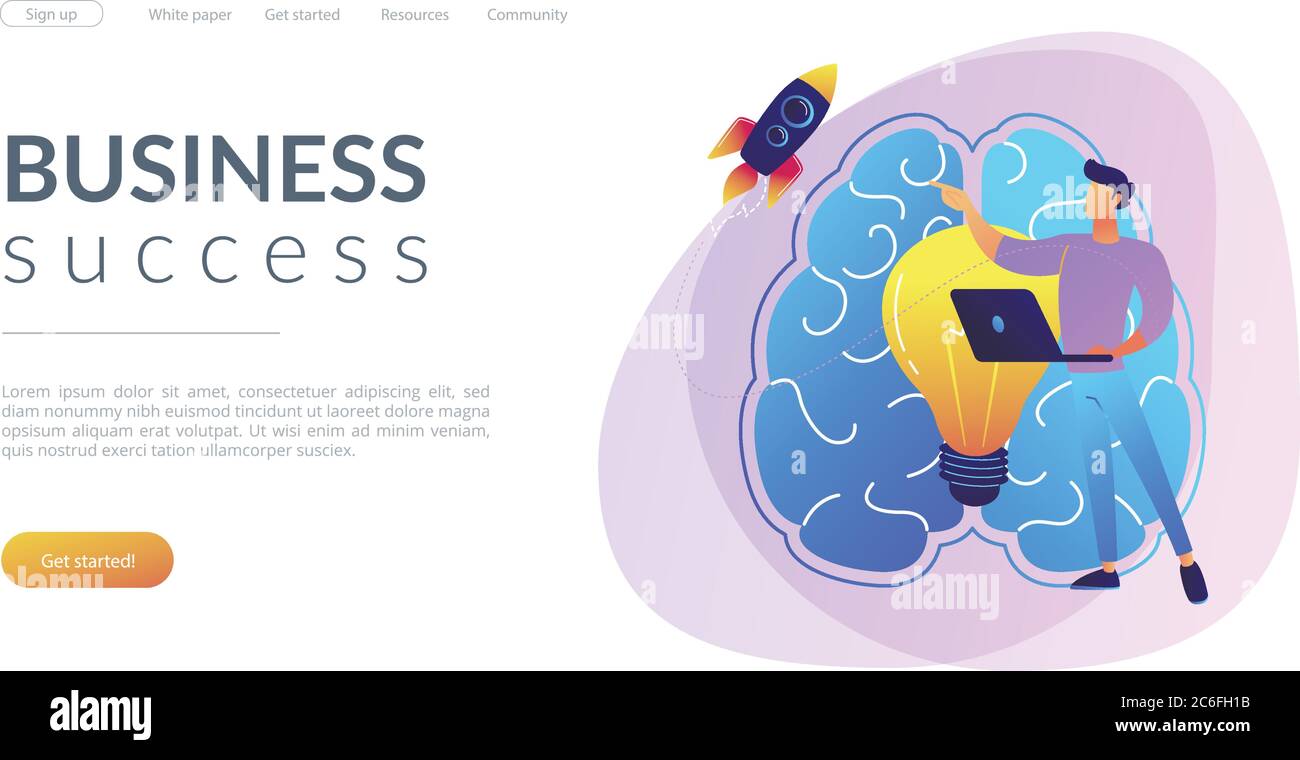 Brainstorming Konzept Landing Page. Stock Vektor