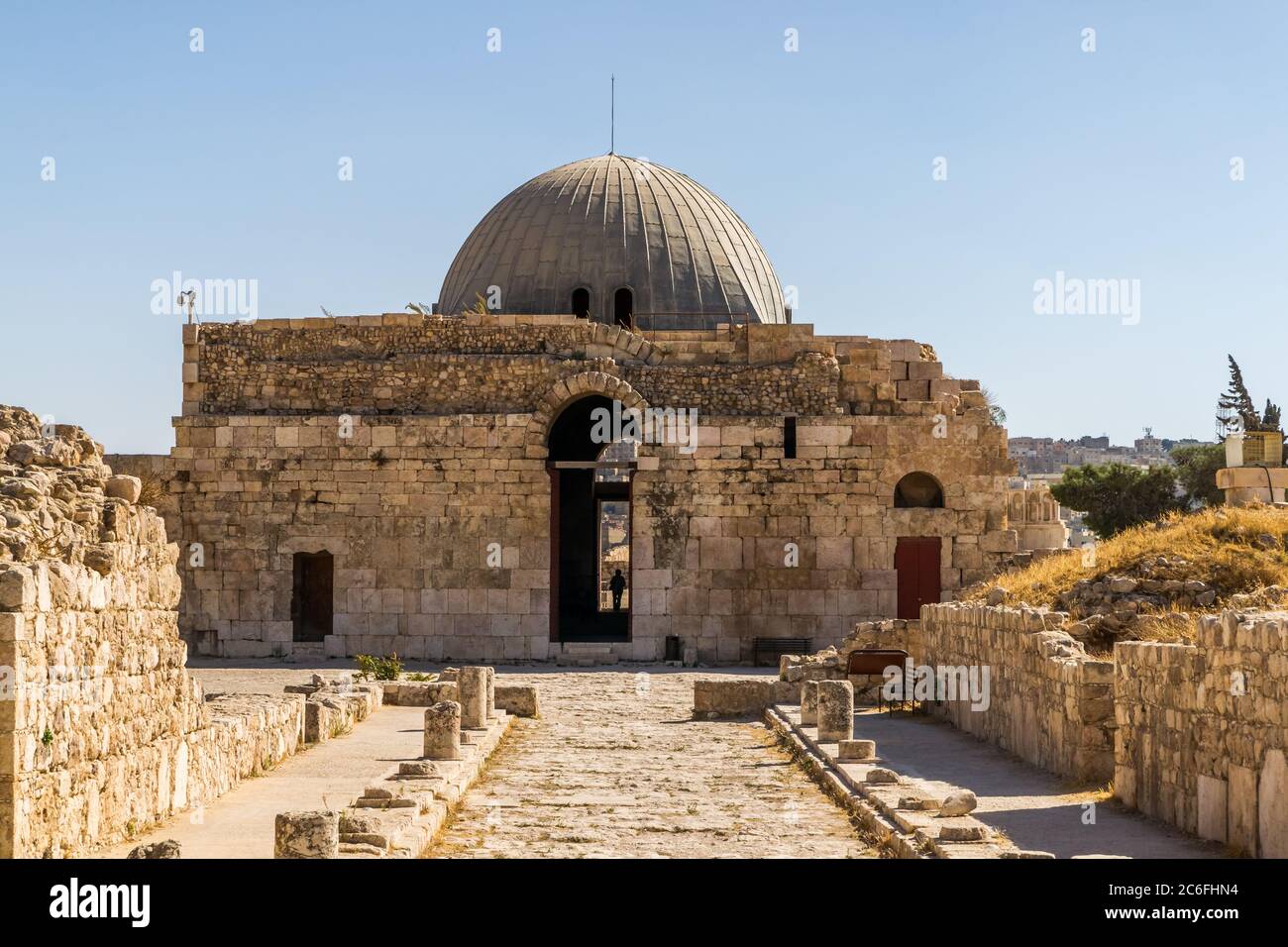 Der alte Palast, eines der gut erhaltenen Gebäude am Jabal al-Qal'a, die alte römische Zitadelle Hügel von Jordaniens Hauptstadt Amman Stockfoto