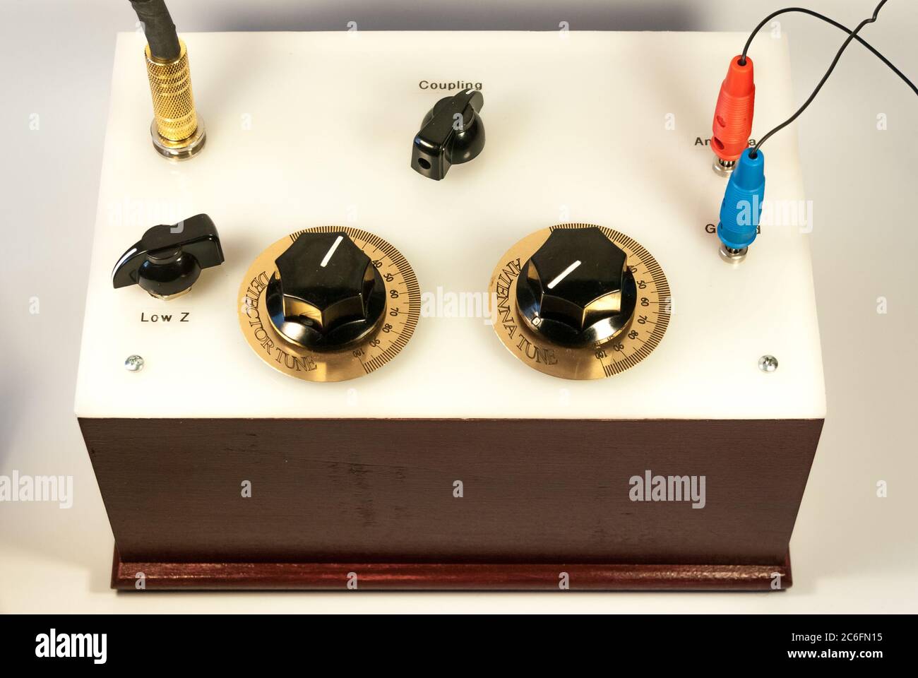 Ein hauseigenen Kristall-Radio-Empfänger Stockfoto