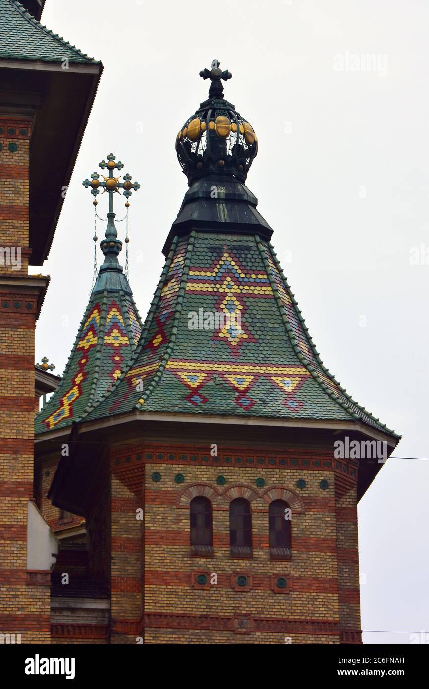 Timișoara Orthodoxe Kathedrale, (Rumänisch Orthodoxe Kirche), Catedrala Mitropolitană din Timișoara, Temesvár, Temeswar, Timiș County, Rumänien, Europa Stockfoto