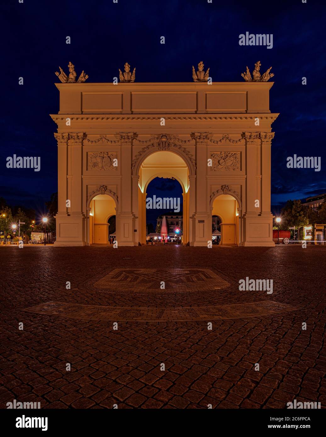 Brandenburger Tor während des Weinfestes in Potsdam Stockfoto