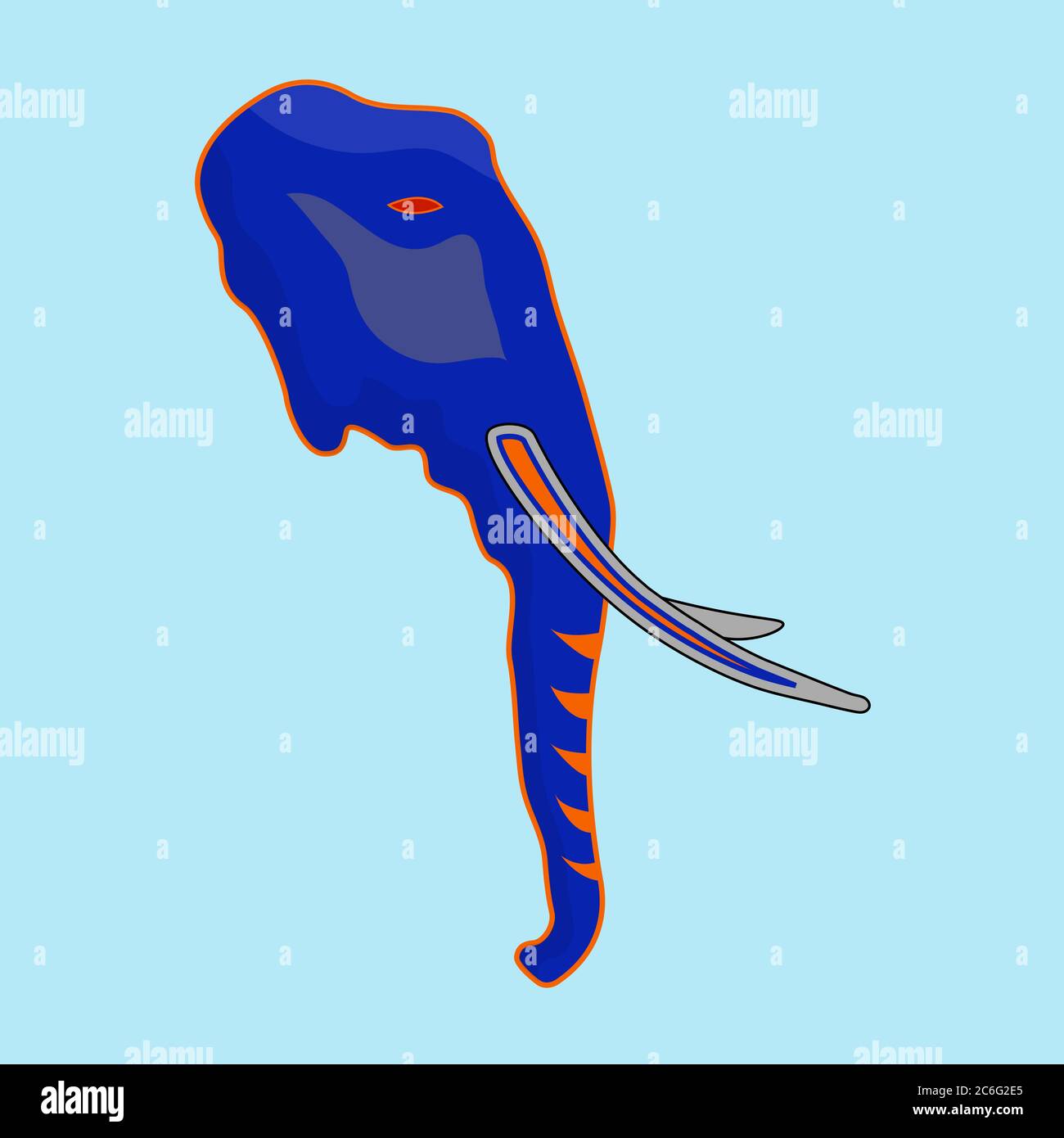 Elefant Seitenansicht eSports Logo Maskottchen Stock Vektor