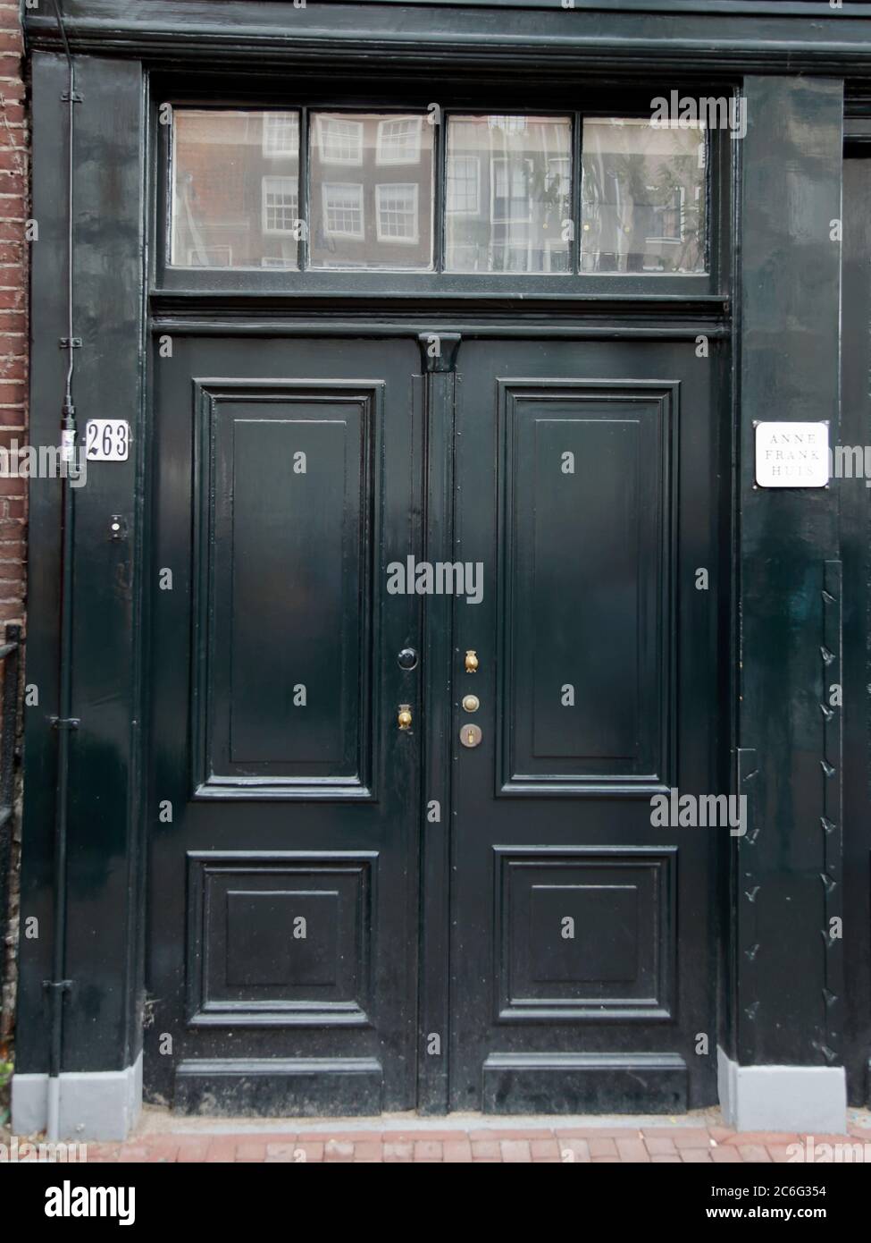 Eingang Zum Anne Frank Haus Stockfoto