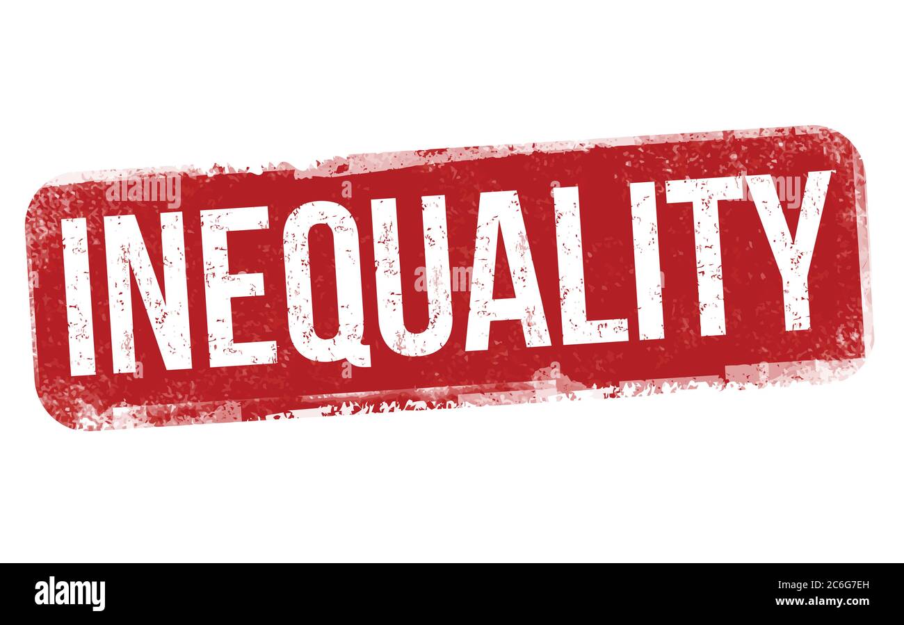 Ungleichheit Zeichen oder Stempel auf weißem Hintergrund, Vektor-Illustration Stock Vektor