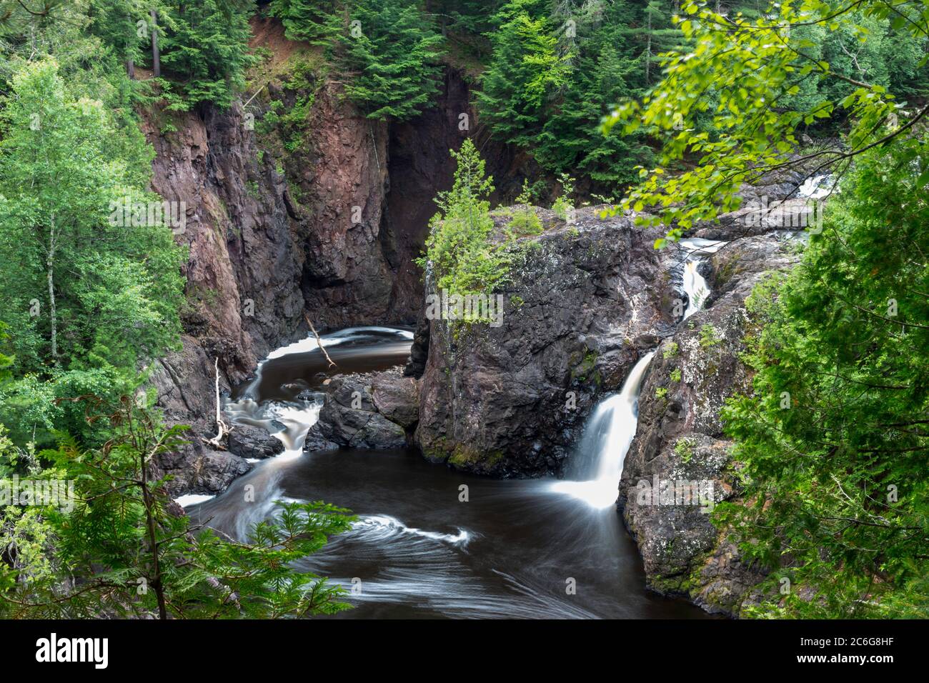 Copper Falls im Copper Falls State Park, Mellen, Wisconsin Stockfoto