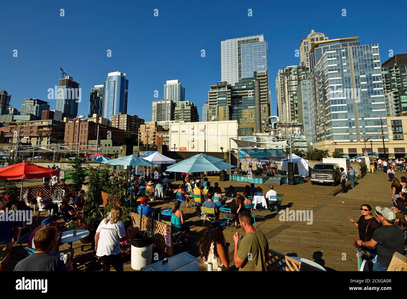 Die Hafenpromenade von Seattle, Washington, Vereinigte Staaten von Amerika, USA, Nordamerika Stockfoto