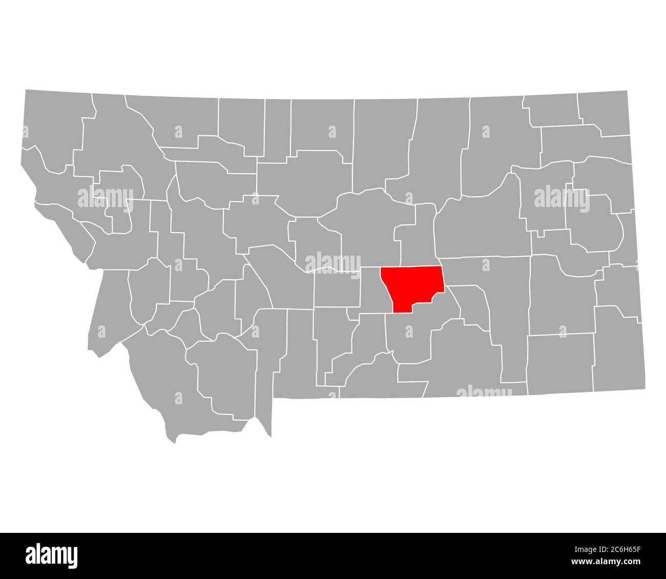 Karte von Musselshell in Montana Stockfoto