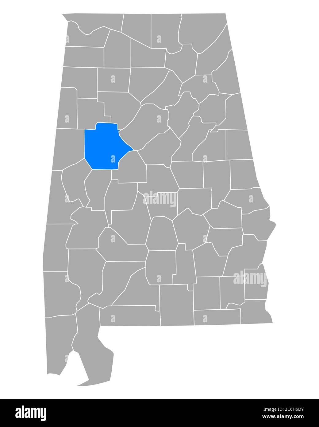 Karte von Tuscaloosa in Alabama Stockfoto