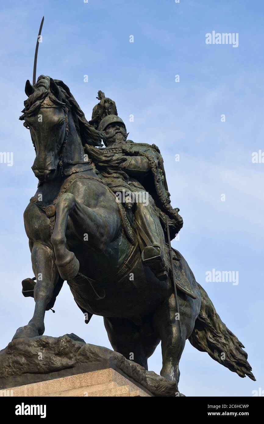 Reiterdenkmal Vittorio Emanuele II an Riva Degli Schiavon, Venedig, Italien Stockfoto