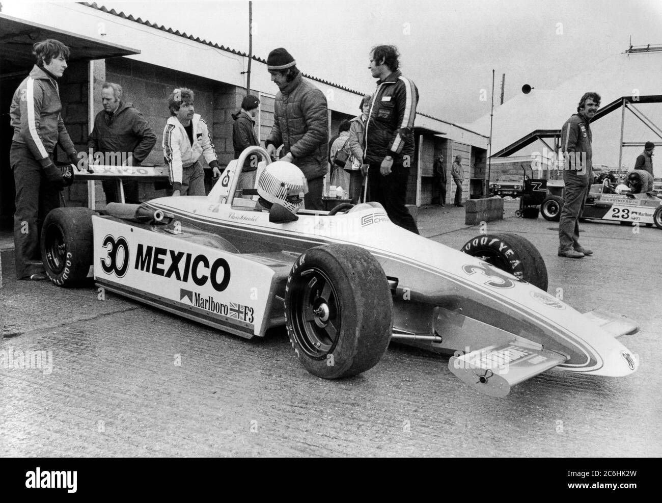1981. Claus Schinkel in seinem Formel 3 Ralt RT3-81 Rennwagen. Neil Trundle Racing Team. Stockfoto