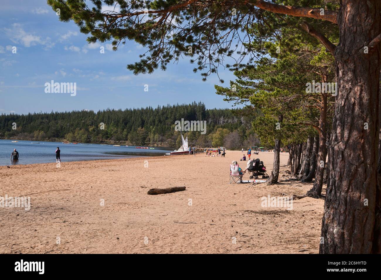 Loch Morlich, Aviemore, Highland, Schottland, Großbritannien Stockfoto