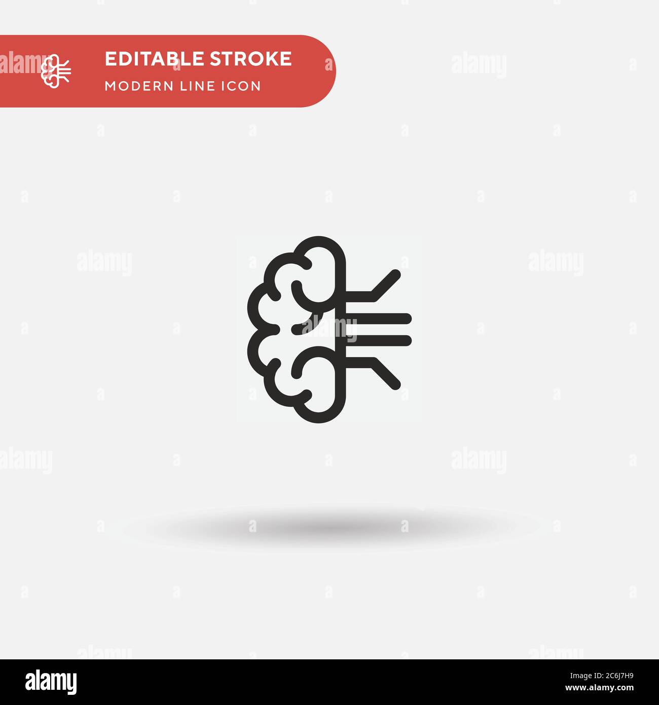 Einfaches Vektor-Symbol für künstliche Intelligenz. Illustration Symbol Design Vorlage für Web mobile UI Element. Perfekte Farbe modernes Piktogramm auf bearbeitbar Stock Vektor