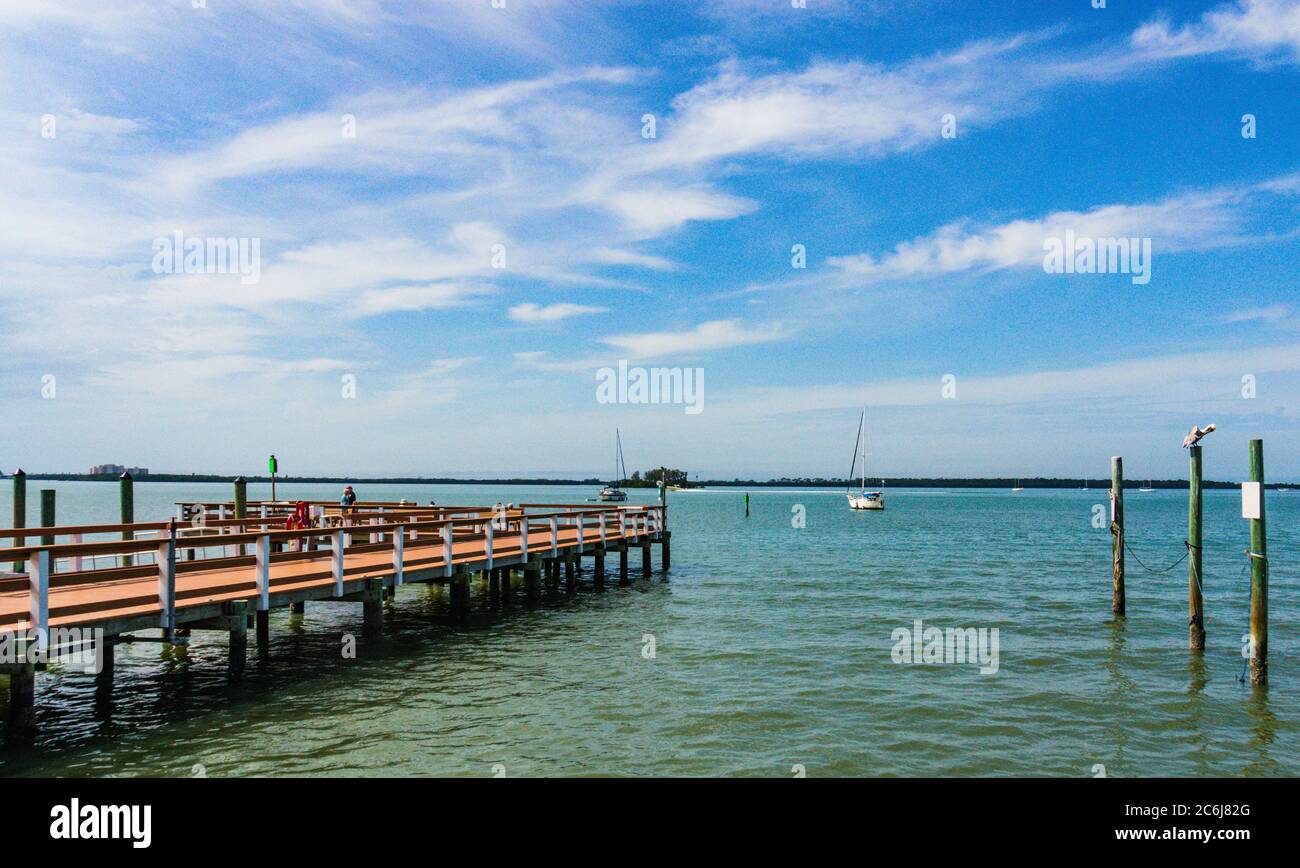 pier an der Florida Golfküste Stockfoto