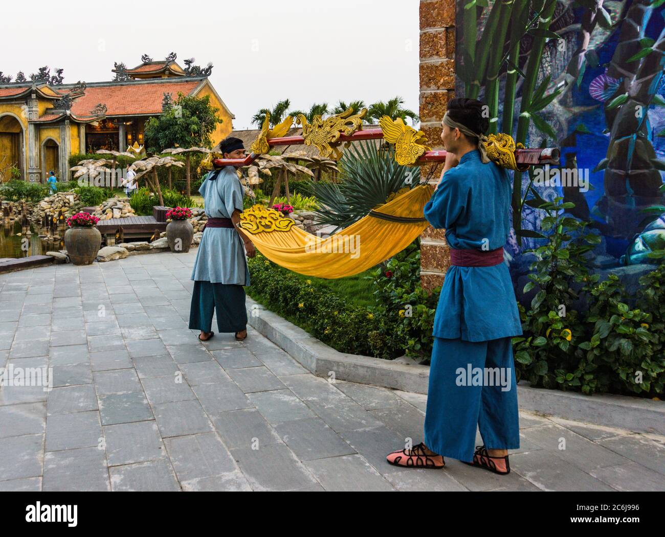 Hoi an/Vietnam -02/23/2019: Historische Szene aus dem Hoi an Impression Theme Park eröffnet im Sommer 2019 Stockfoto