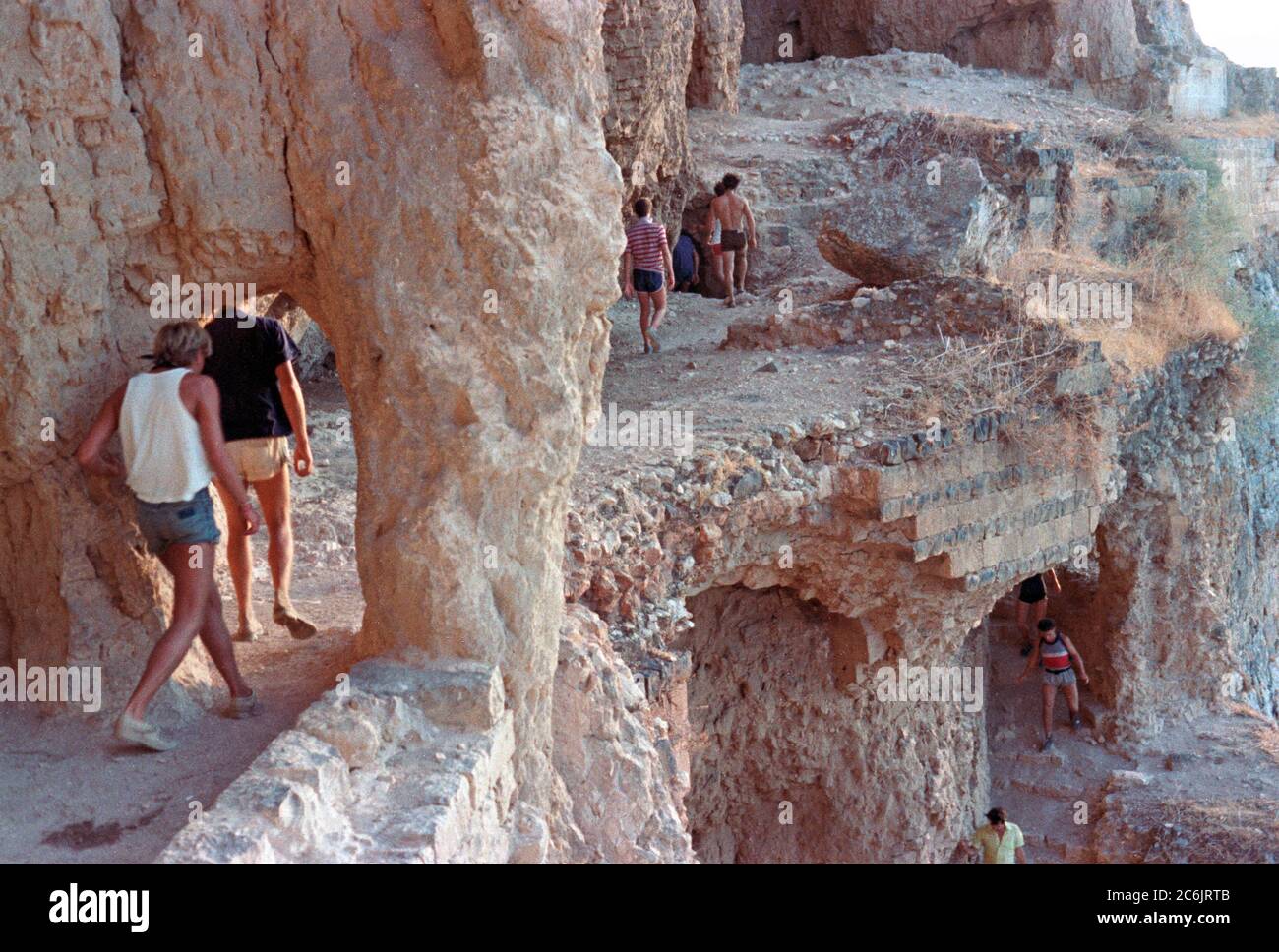 Wandern auf den Golanhöhen, August 1984, Syrien, von Israel besetzt Stockfoto