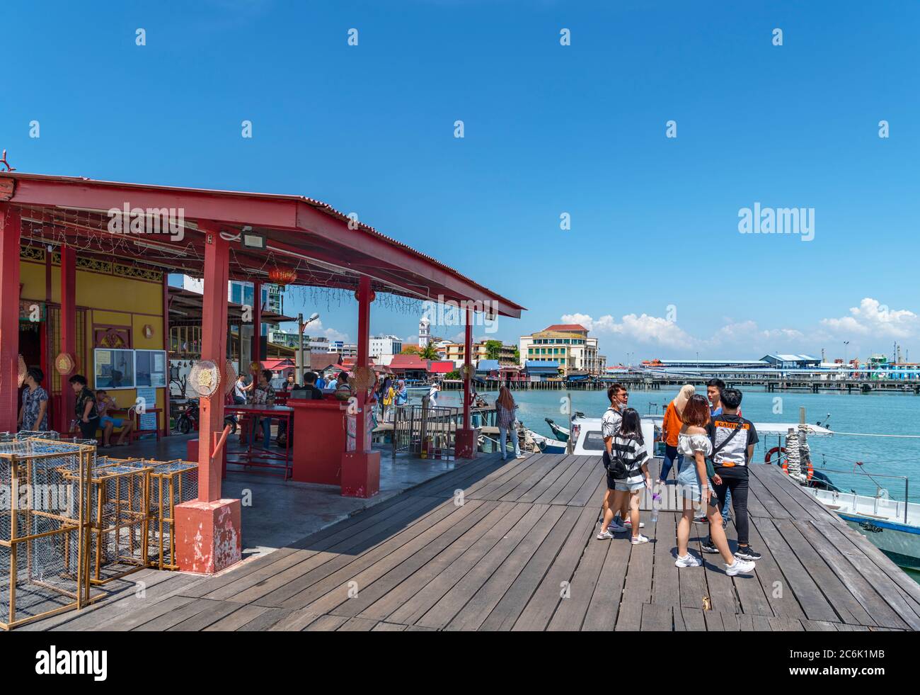 Chew Jetty, einer der chinesischen Clan-Anlegestellen, Weld Quay, George Town, Penang, Malaysia Stockfoto