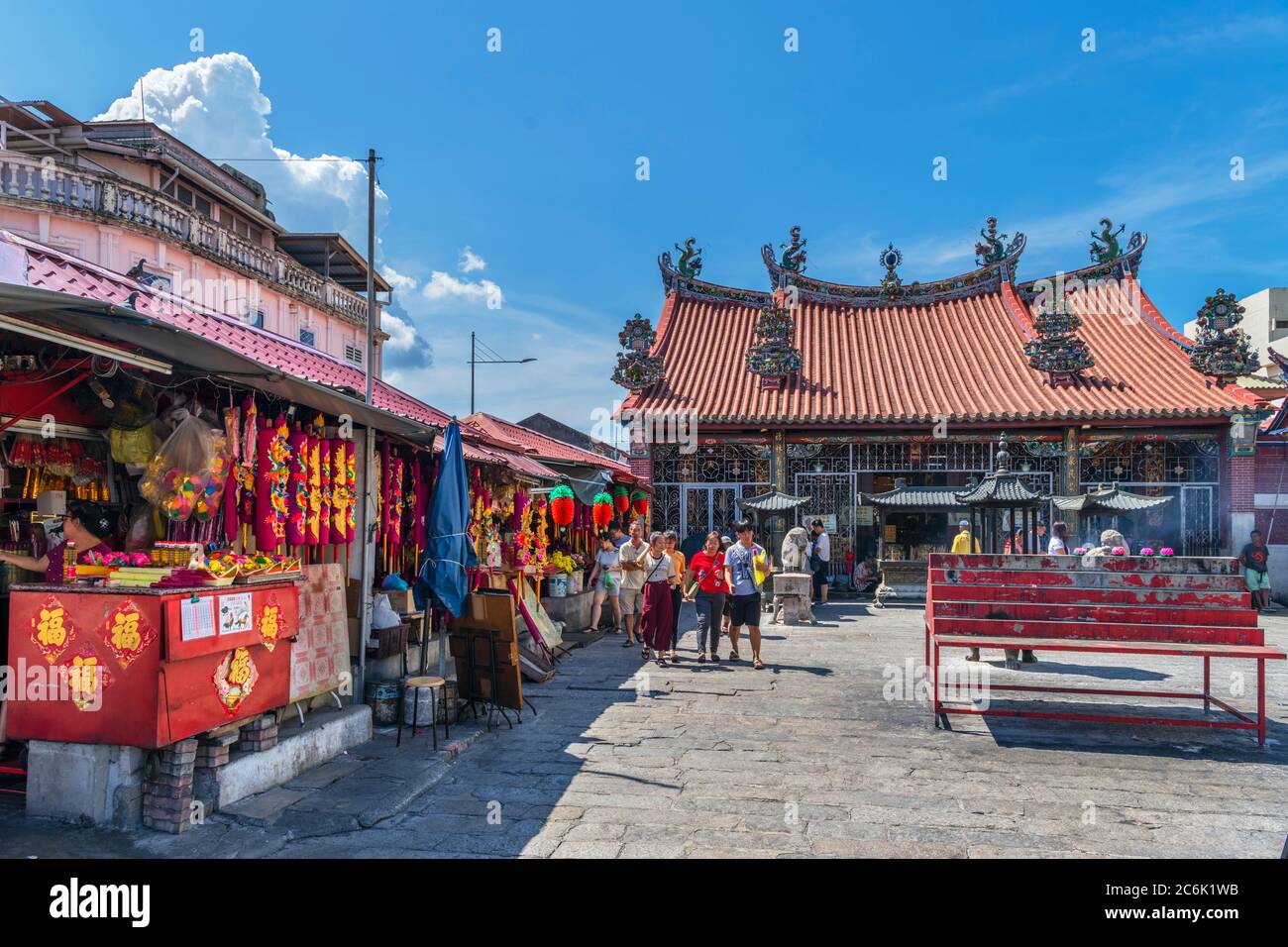 Tempel der Göttin der Barmherzigkeit (Kuan Yin Teng), Kolonialbezirk, George Town, Penang, Malaysia Stockfoto