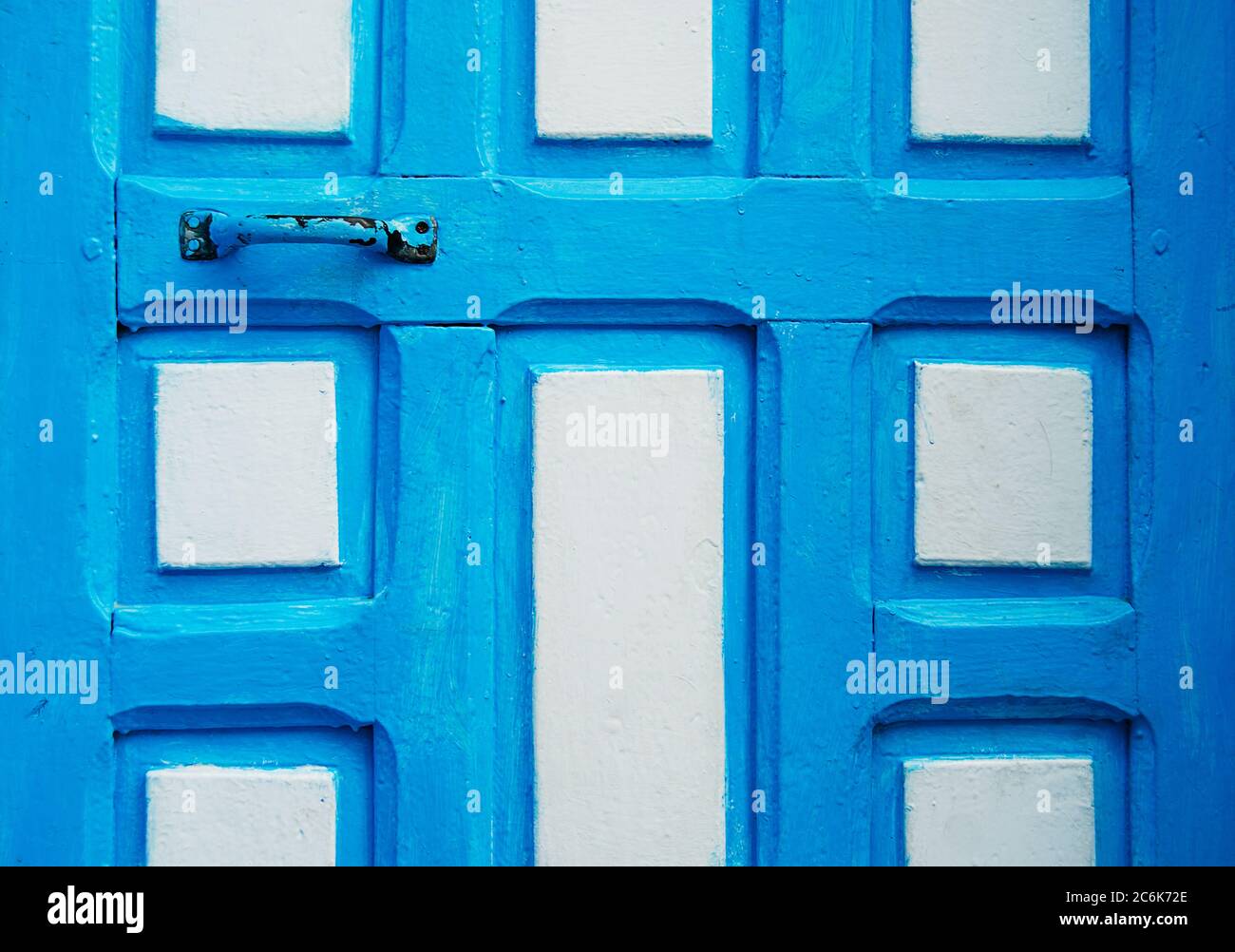 Tür Detail, Chefchaouen Marokko Stockfoto