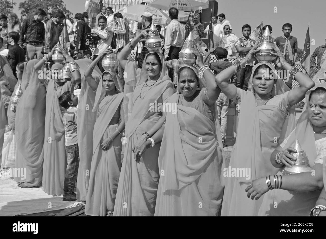 Politische Feier der kommunistischen Partei und Ehre von Sardar Vallabhbhai Patel in Ahmedabad Stockfoto