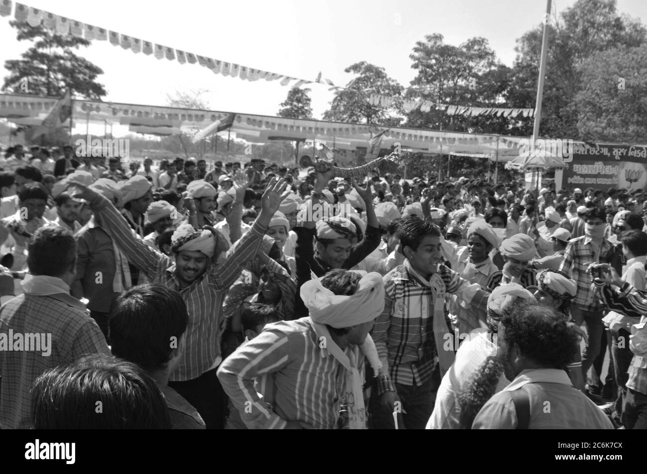 Politische Feier der kommunistischen Partei und Ehre von Sardar Vallabhbhai Patel in Ahmedabad Stockfoto