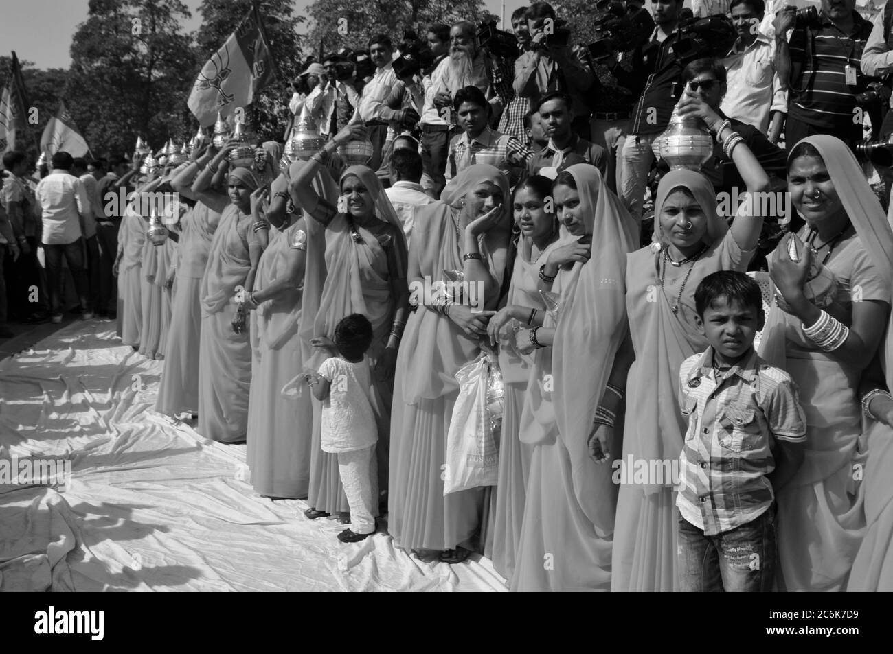 Politische Feier der kommunistischen Partei und Ehre von Sardar Vallabhbhai Patel in Ahmedabad Stockfoto