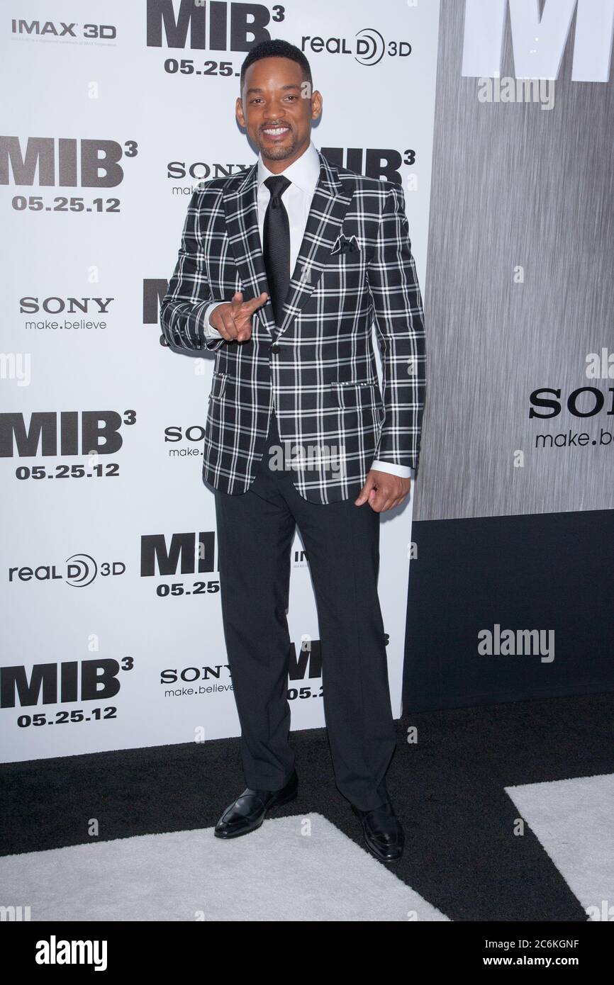 Will Smith besucht die New Yorker Premiere von "Men in Black 3" am 23. Mai 2012 im Ziegfeld Theatre in New York City. Stockfoto