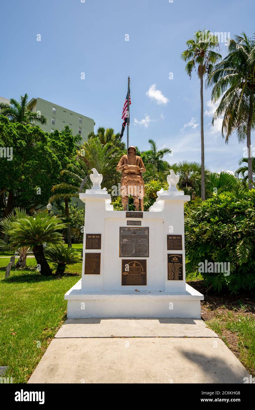 Foto Kongress Ehrenmedaille Rodolpho Hernandez 187. Fort Myers FL USA Stockfoto