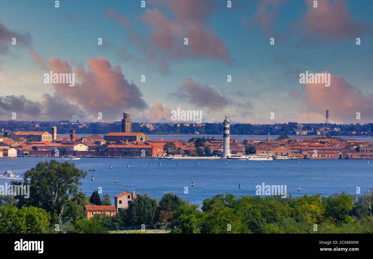 Leuchtturm Murano in der Nähe von Venedig Stockfoto