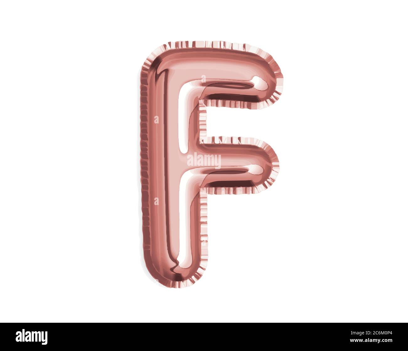 Die Rose Gold rosa Alphabet F Luftballon Dekoration für Baby Dusche Geburtstag feiern Partei Stock Vektor