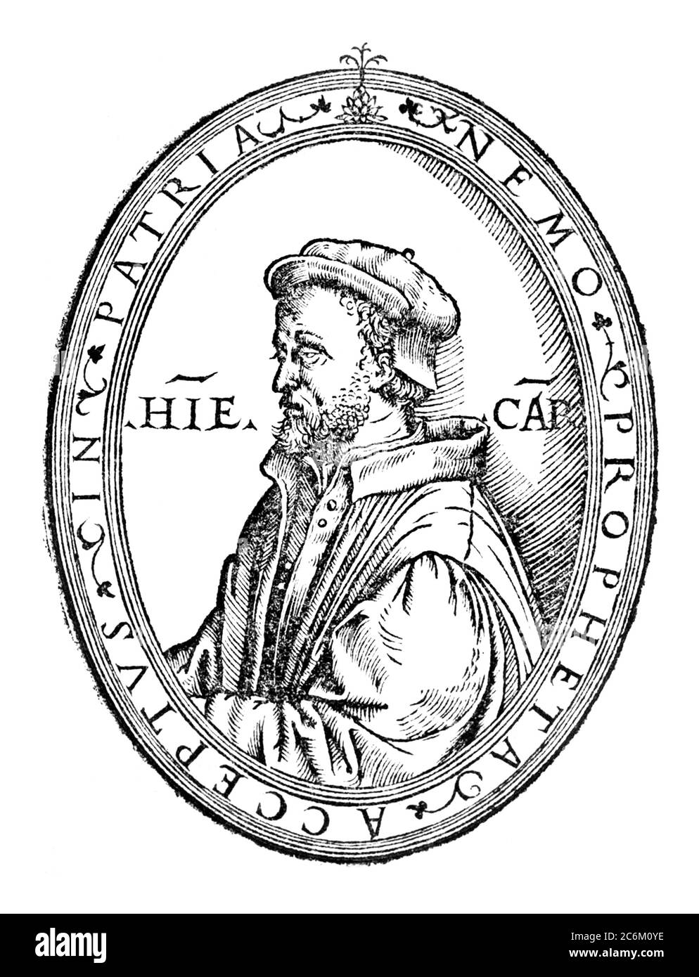 1560 Ca, ITALIEN: Der italienische Arzt, Astronom, Matematiker und Philosoph GEROLAMO CARDANO ( Girolamo 1501 - 1576 ) aka Hieronymus Cardanus . - RINASCIMENTO - RENAISSACE - FILOSOFIA - PHILOSOPHIE - foto storiche - GESCHICHTE - scienziato - Wissenschaftler - Portrait - ritratto - ITALIA - DOTTORE - MEDICO - MEDICINA - Medizin - SCIENZA - WISSENSCHAFT - Profil - profilo - Illustration - barba - Bart - FILOSOFO - PHILOSOPHIE - PHILOSOPH - ASTRONOMIO - ASTRONOMIA - ASTRONOMIE --- ARCHIVIO GBB Stockfoto