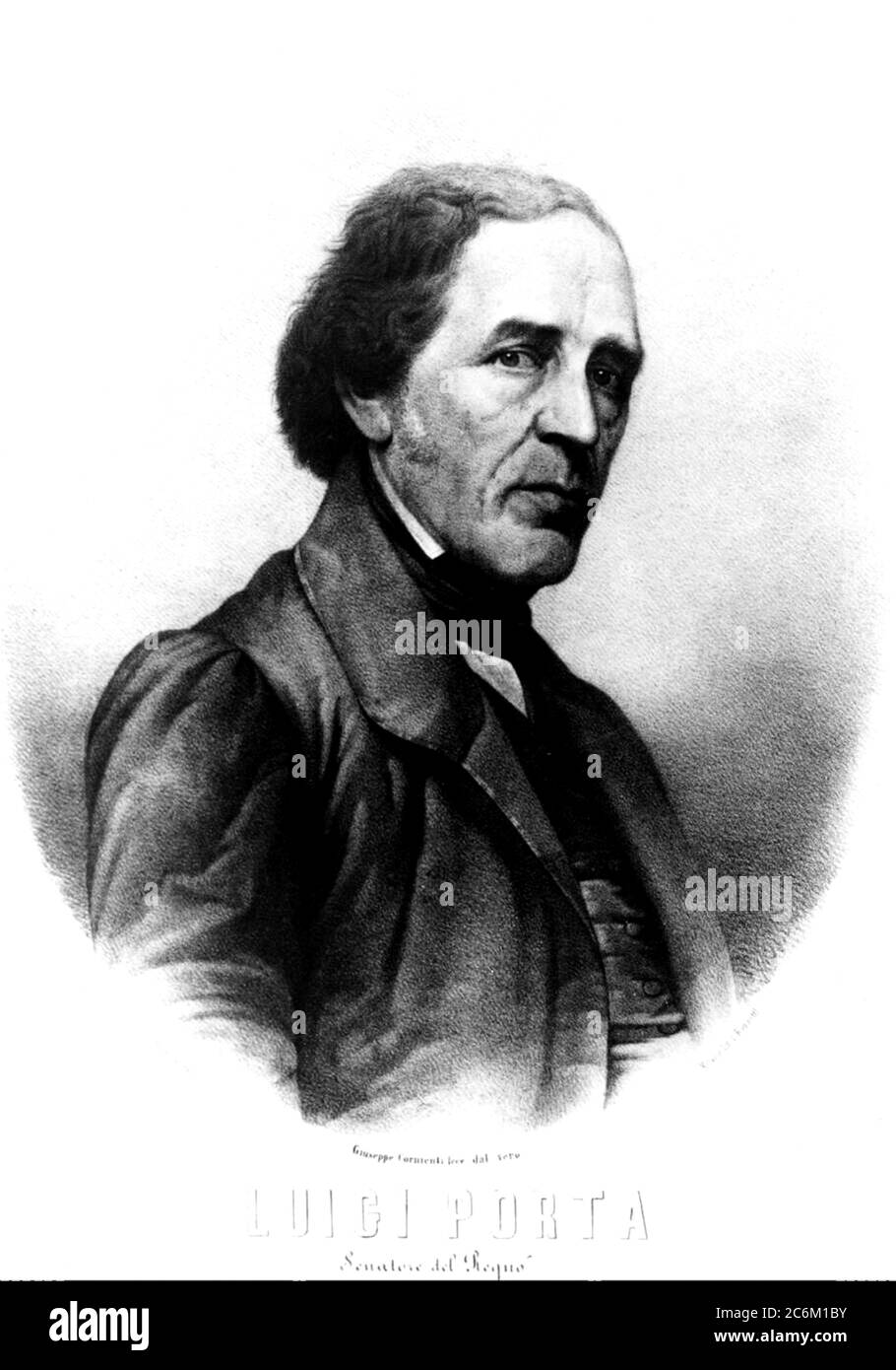 1855 Ca , ITALIEN : der italienische Arzt und Chirurg LUIGI PORTA ( 1800 - 1875 ). - foto storiche - foto storica - scienziato - Wissenschaftler - Portrait - ritratto - SCRITTORE - CHIRURGIE - CHIRURGO - CHIRURGIA - DOTTORE - MEDICO - MEDICINA - Medizin - WISSENSCHAFT - incisione - Illustration --- Archivio GBB Stockfoto