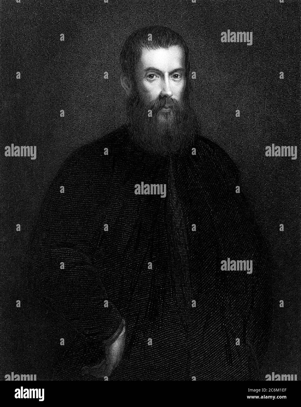 1545 Ca, BELGIEN :der Flamische Anatom ANDREAS VESALIUS ( 1514 - 1564 ) aka ANDREA VESALIO aka Andreas van Wesel . Autor von De Humani Corporis Fabrica Libri Septem (über die Struktur des menschlichen Körpers). Porträt von unentzified Autor, gedruckt in 1840 c. - ANATOMIE - ANATOMIE - ANATOM - ANATOMISTA - Wissenschaftler - Portrait - ritratto - DOTTORE - MEDICO - MEDICINA - Medizin - WISSENSCHAFT - DOTTORE - MEDIZINER - Illustration - Gravur - Inzisione - Bart - barba - BELGIO --- Archivio GBB Stockfoto