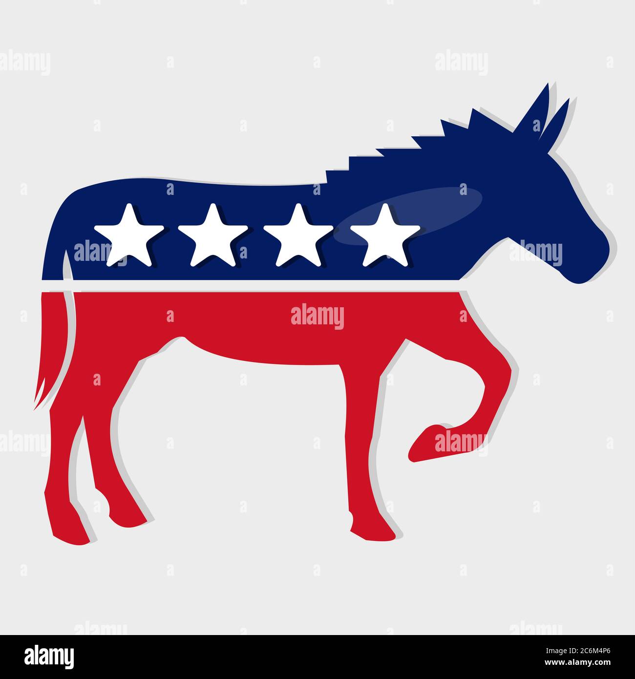 democrat Partei Symbol isoliert Vektor-Illustration Stock Vektor