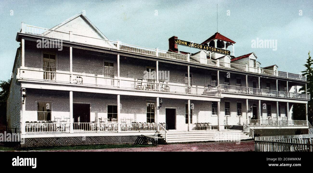 John Jacob Astor House, Mackinac Island Ca. 1901 Stockfoto