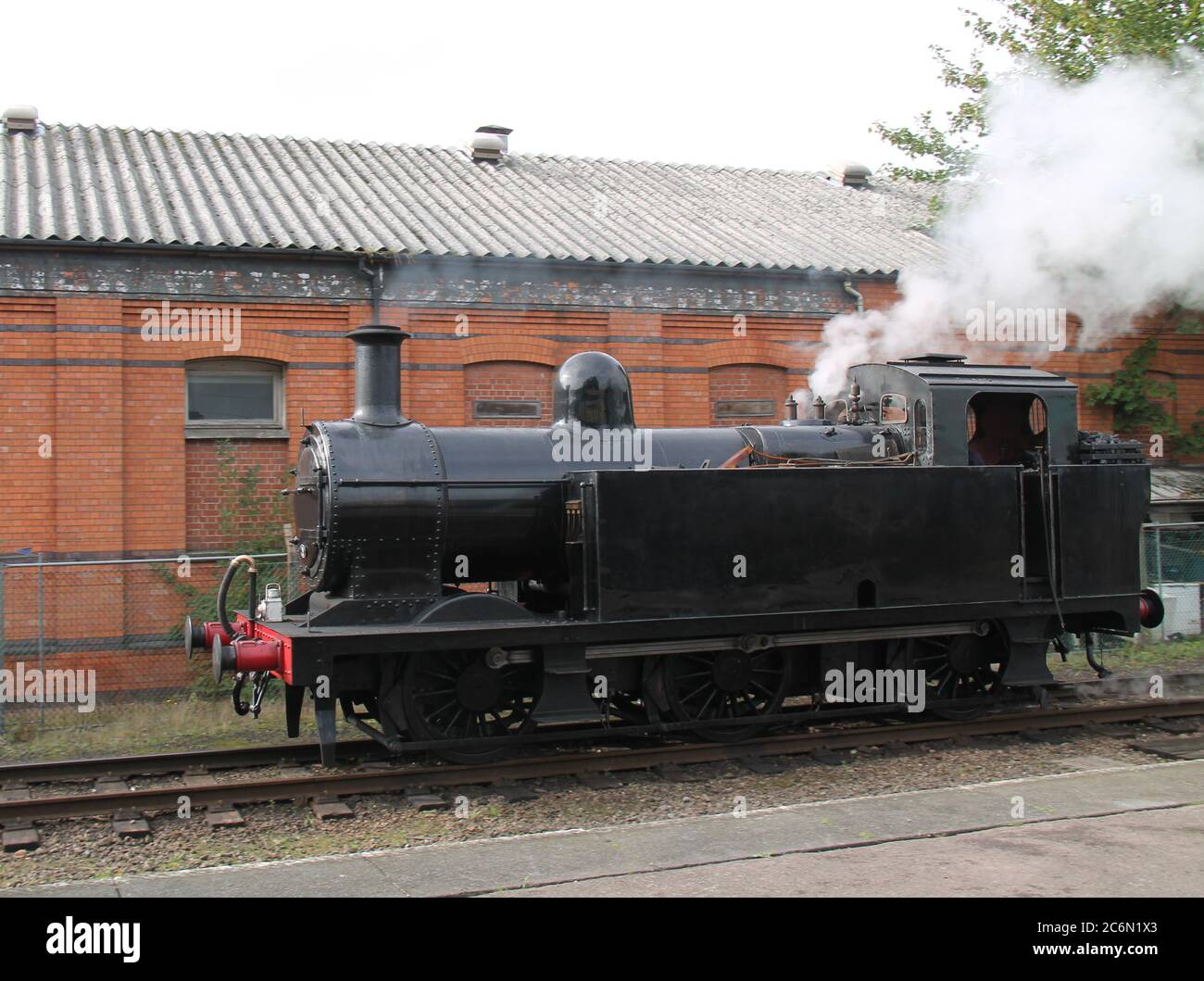 Ein Vintage Henry Fowler Design Dampflokomotive Zug. Stockfoto