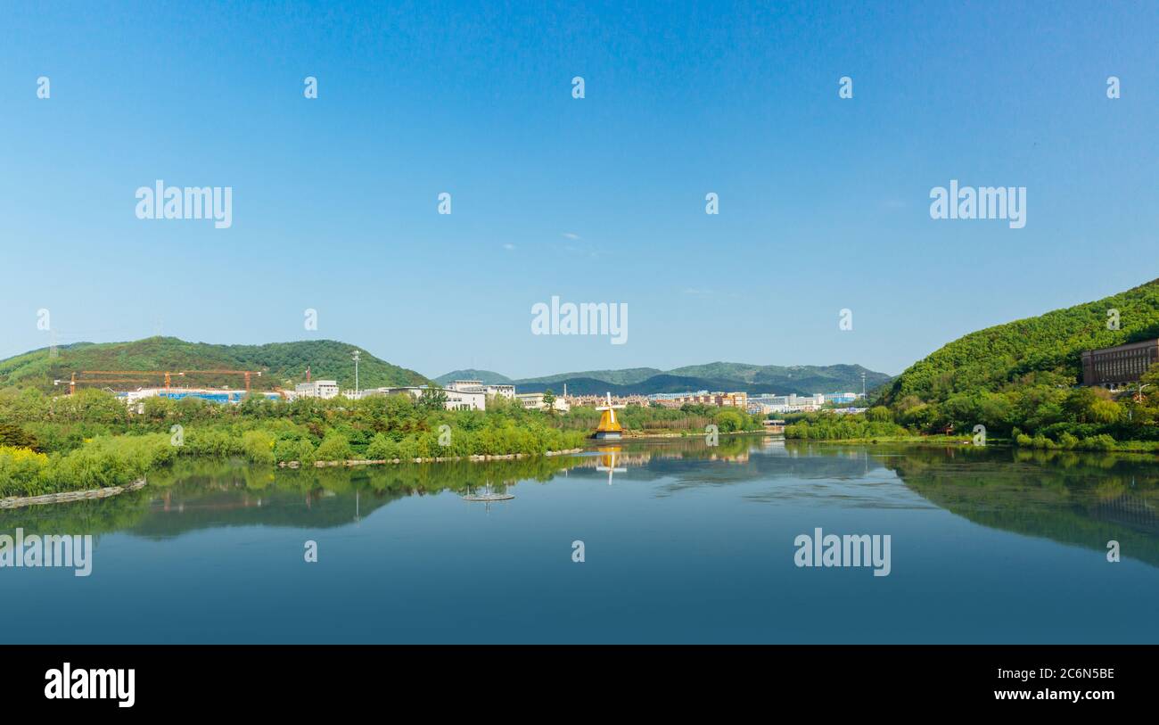 Sommer im Freien in Xishan See, Dalian, China Stockfoto