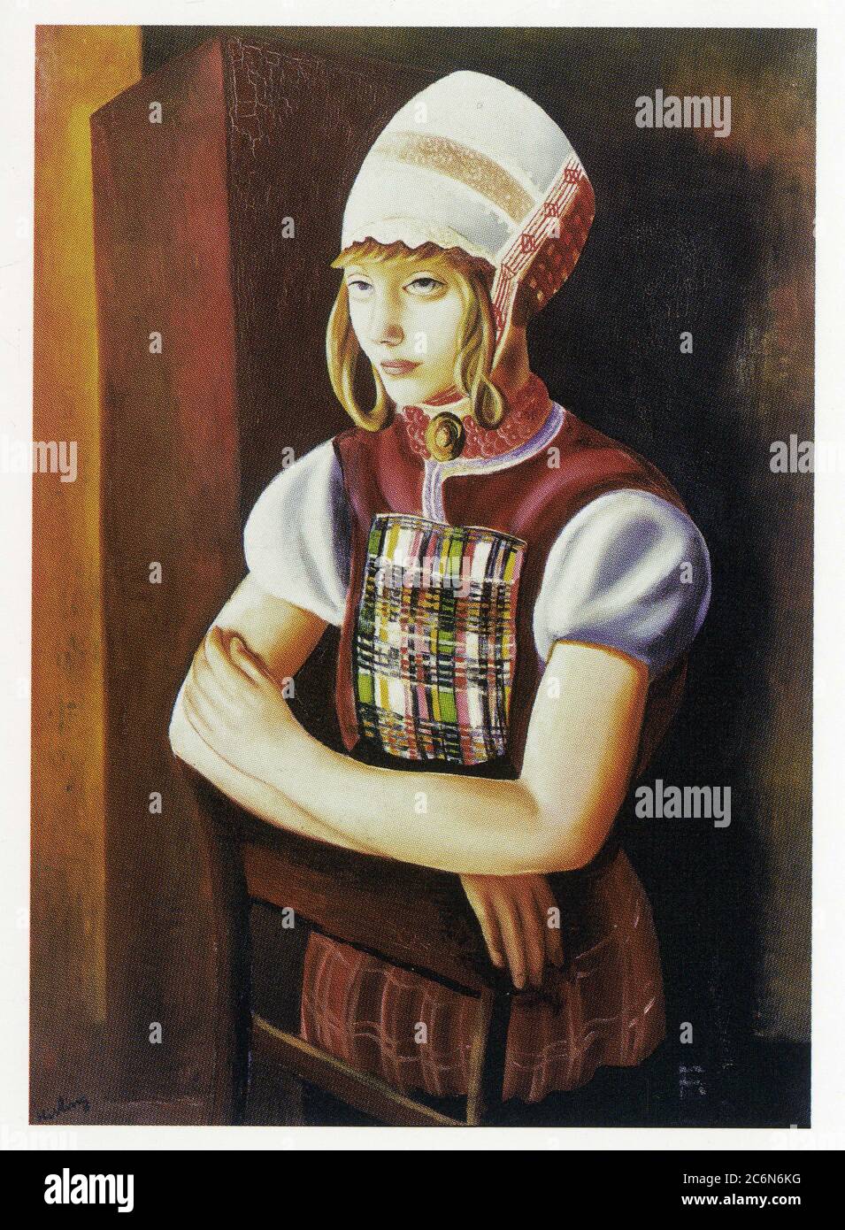 MOISE KISLING. HOLLANDAISE. 1922. HUILE SUR TOILE. 100 X 73 CM Stockfoto