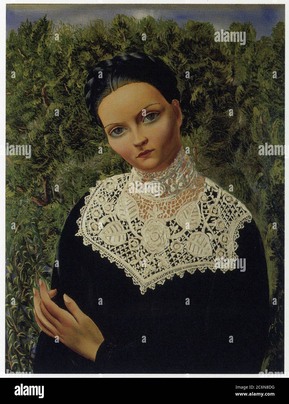 MOISE KISLING. MADELEINE SOLOGNE. 1936. HUILE SUR TOILE. 73 X 54 CM Stockfoto