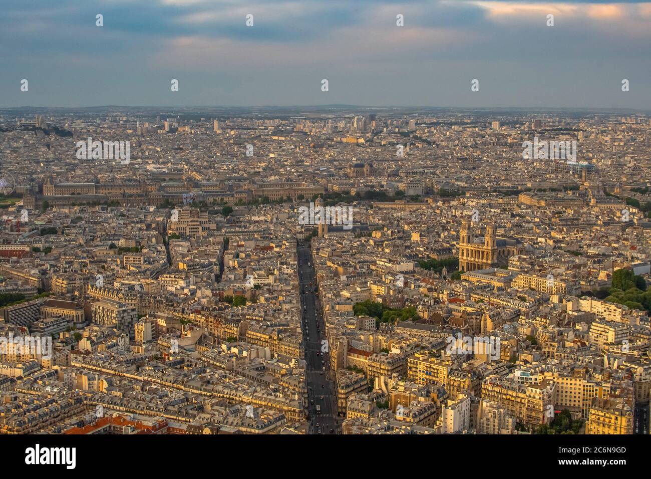 Blick auf Paris vom Montparnasse-Turm. Stockfoto