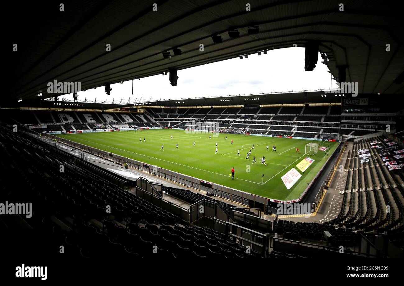 Allgemeine Ansicht des Bodens während des Sky Bet Championship-Spiels im Pride Park, Derby. Stockfoto