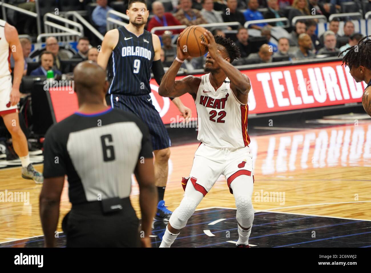 Orlando Magic Gastgeber der Miami Heat im Amway Center in Orlando Florida am Samstag, 1. Februar 2020. Bildnachweis: Marty Jean-Louis Stockfoto