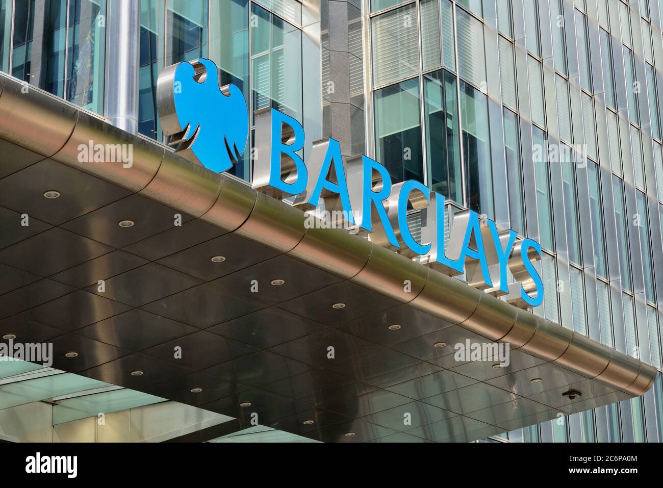 Barclays, One Churchill Place, Canary Wharf, Docklands, East London, Großbritannien Stockfoto